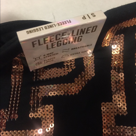 VS PINK Ultimate Leggings Bling Fleece Lined NWT - Picture 7 of 8